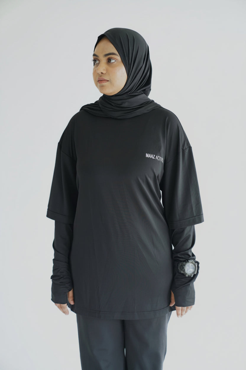 Essential Active Tee — Core Black